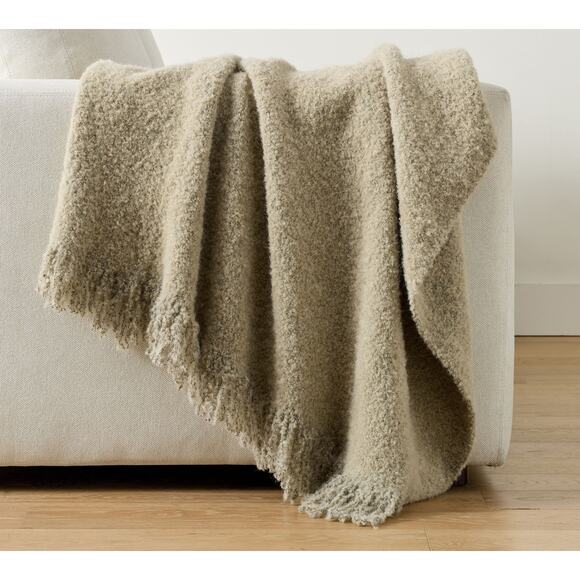 Pottery Barn Other - Pottery Barn Knit Throw Blanket – Eucalyptus Green – Boucle Collection NWT